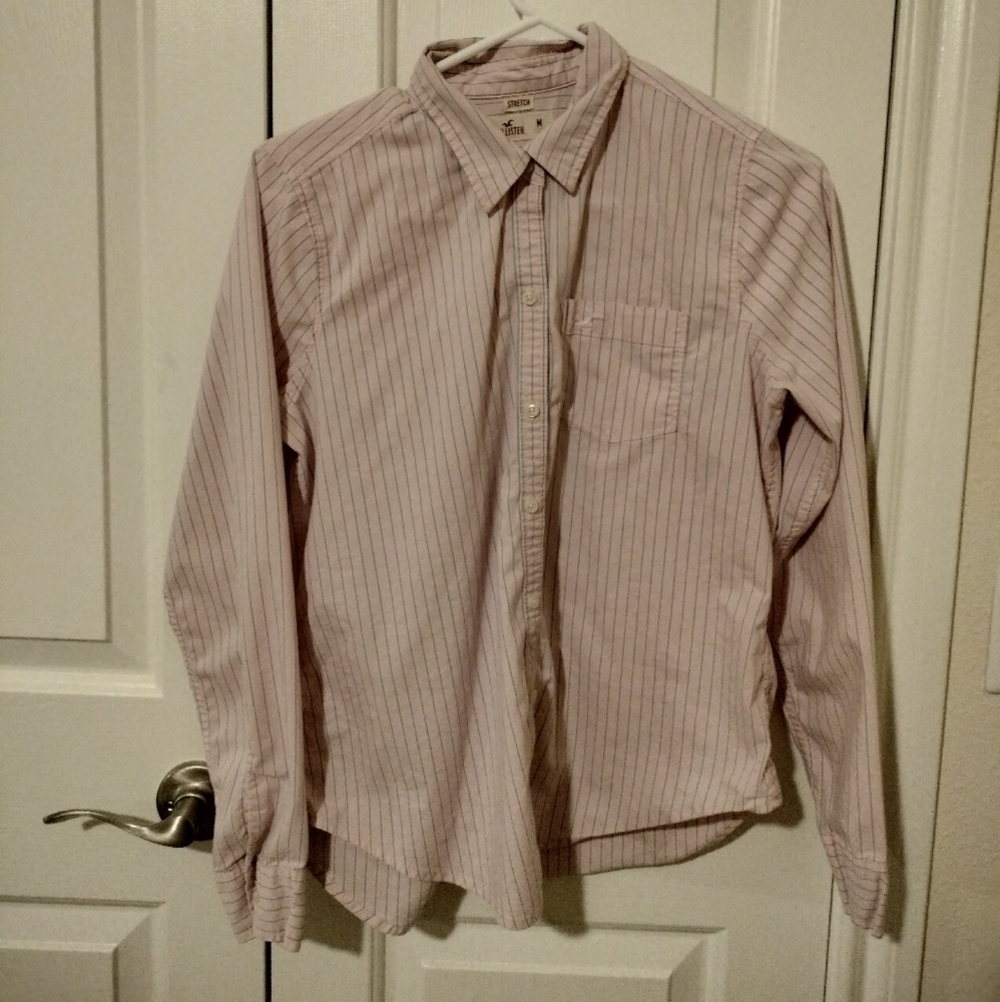 Women's Y2K Academiacore Pink Striped Button Up Shirt